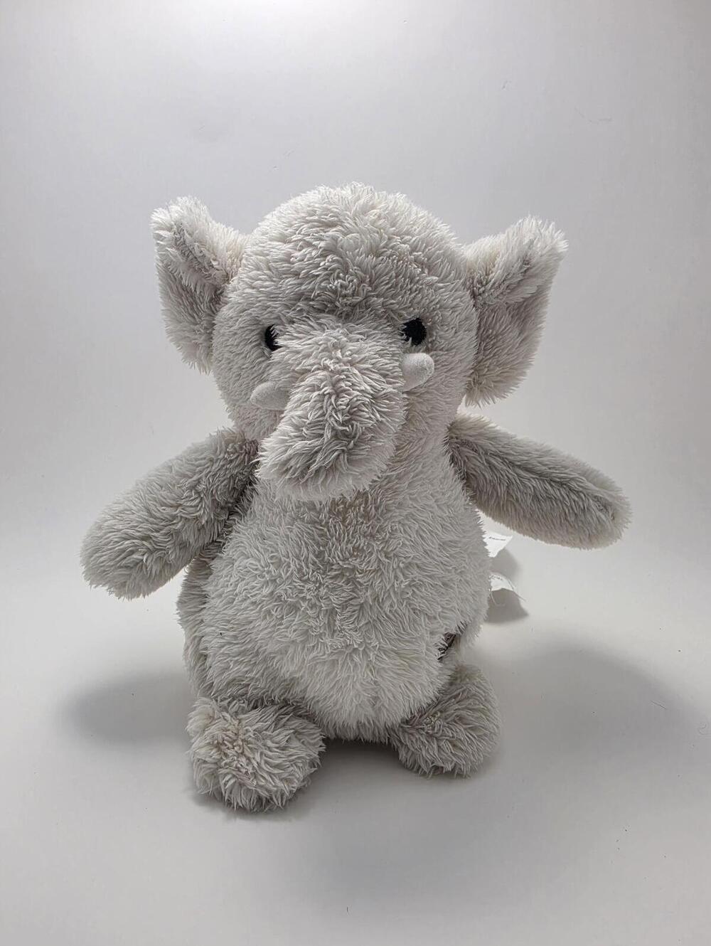 Miniso Super Soft Elephant Plush - Gray & White Stuffed Animal Toy (9 inch)